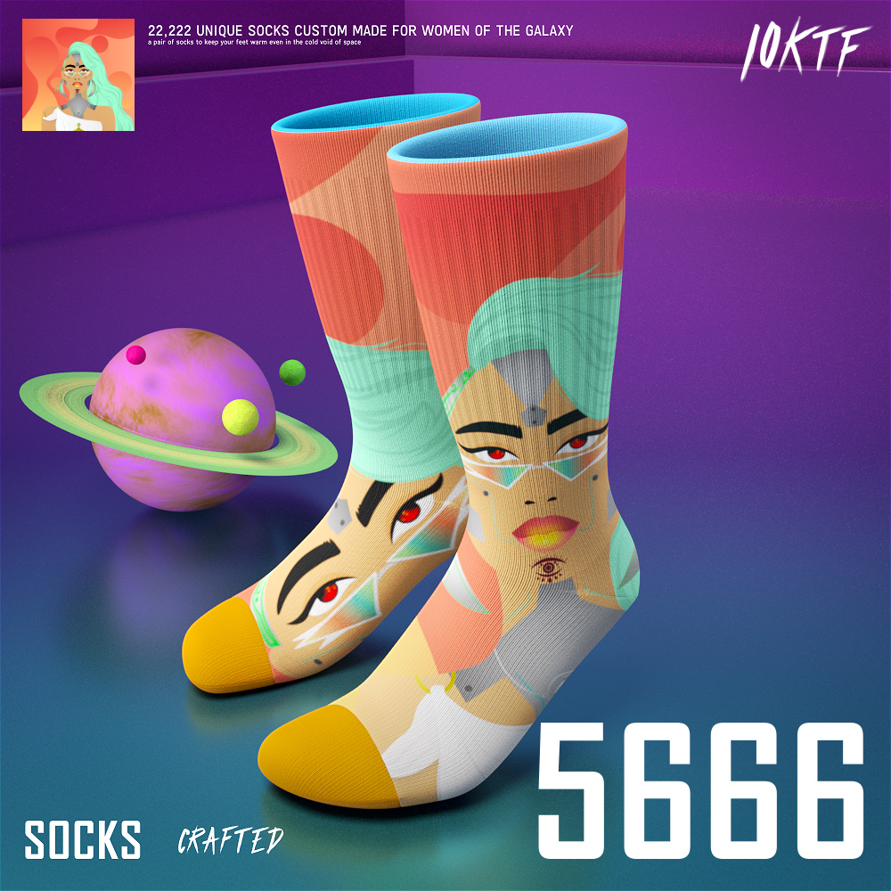Galaxy Crew Socks #5666