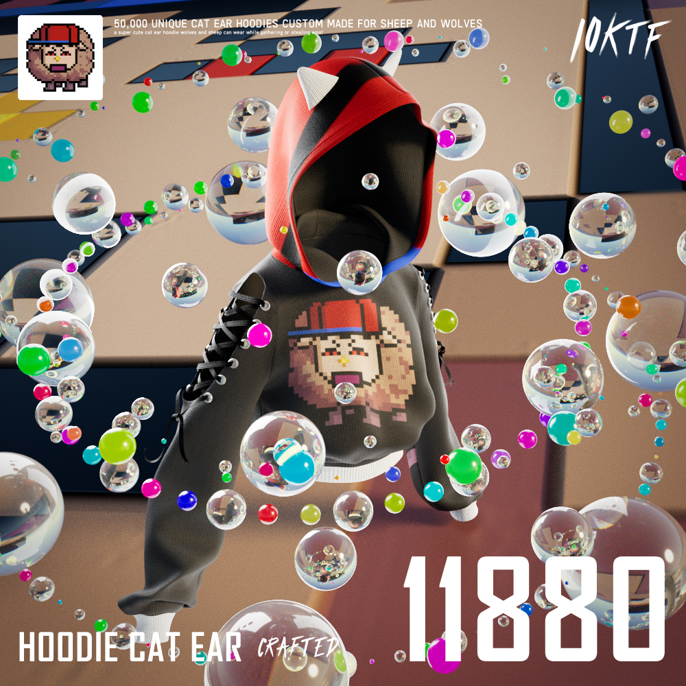 Wolf Cat Ear Hoodie #11880